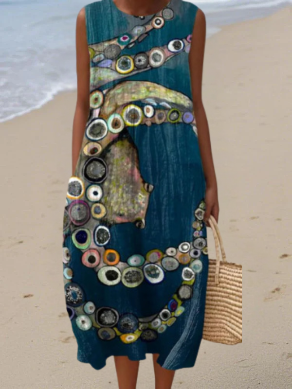 Zoe Nautical Midi Dress