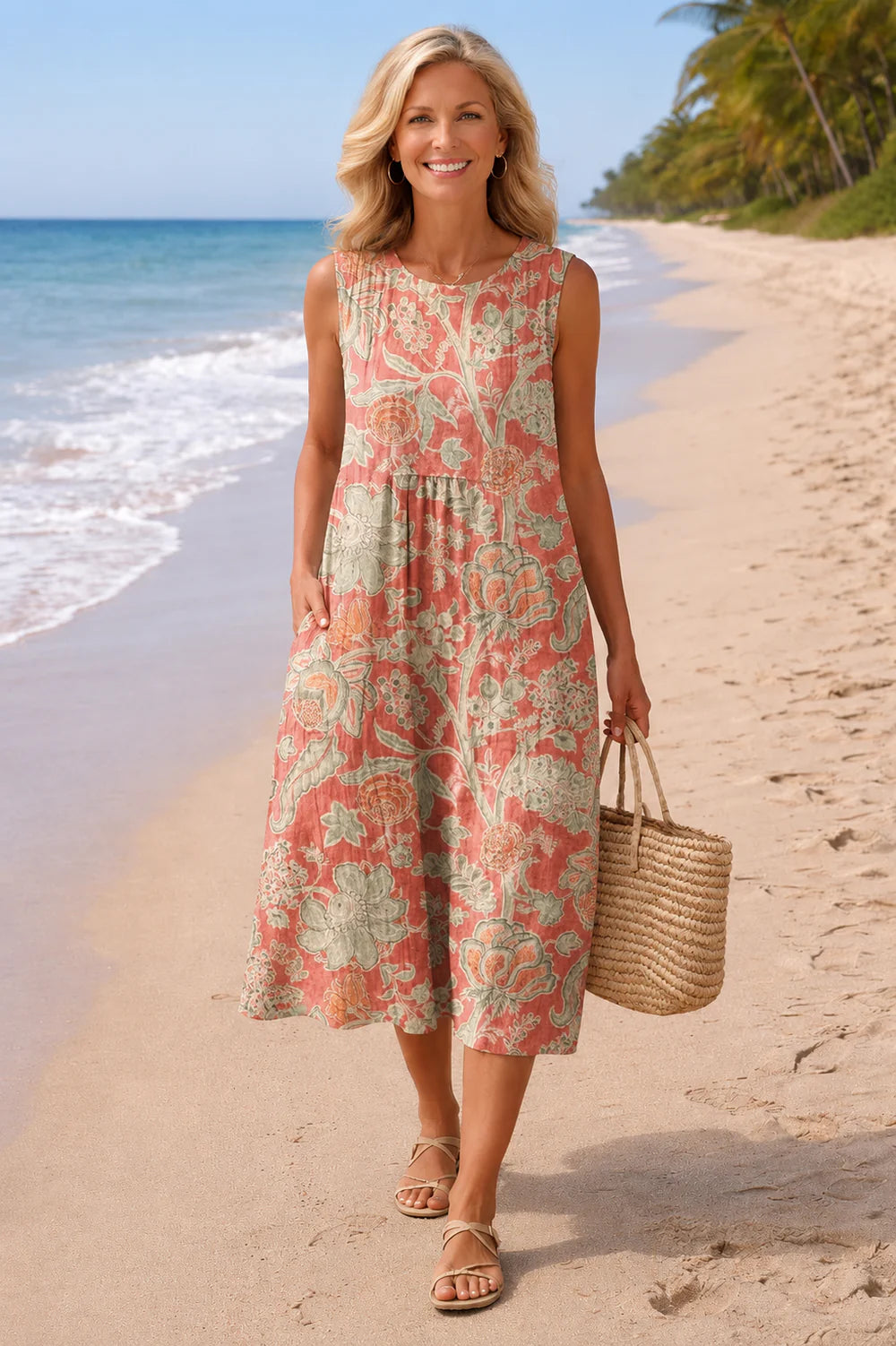 Beth Floral Midi Dress