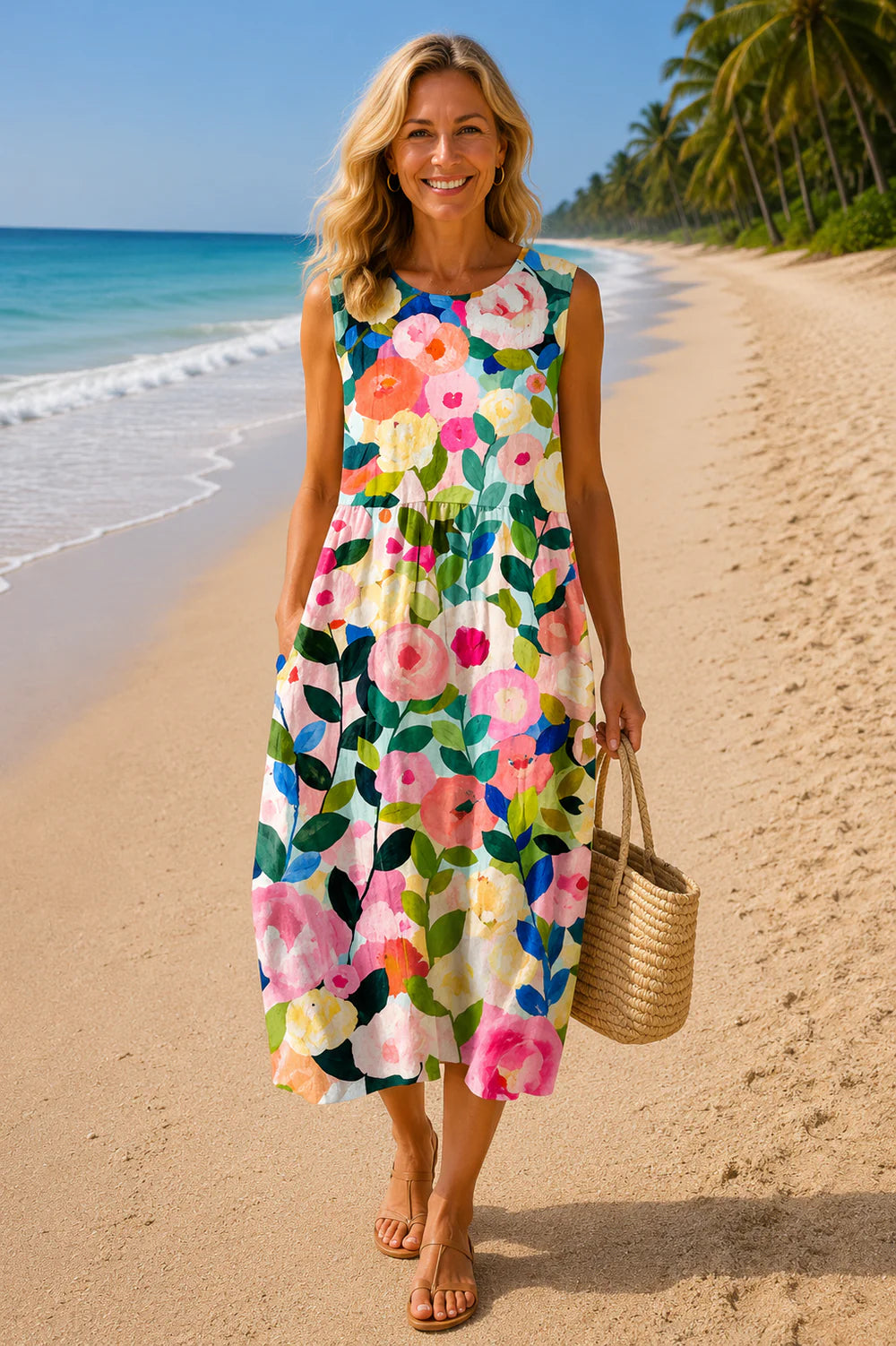 Ava Floral Midi Dress