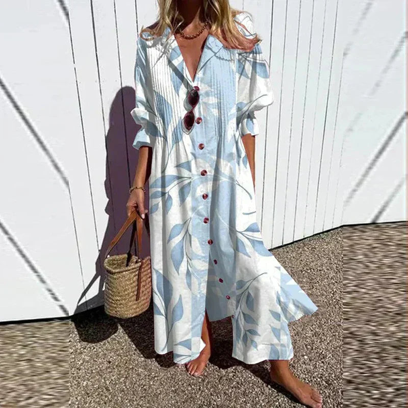 Romy - Boho Puff Sleeve Maxi Dress