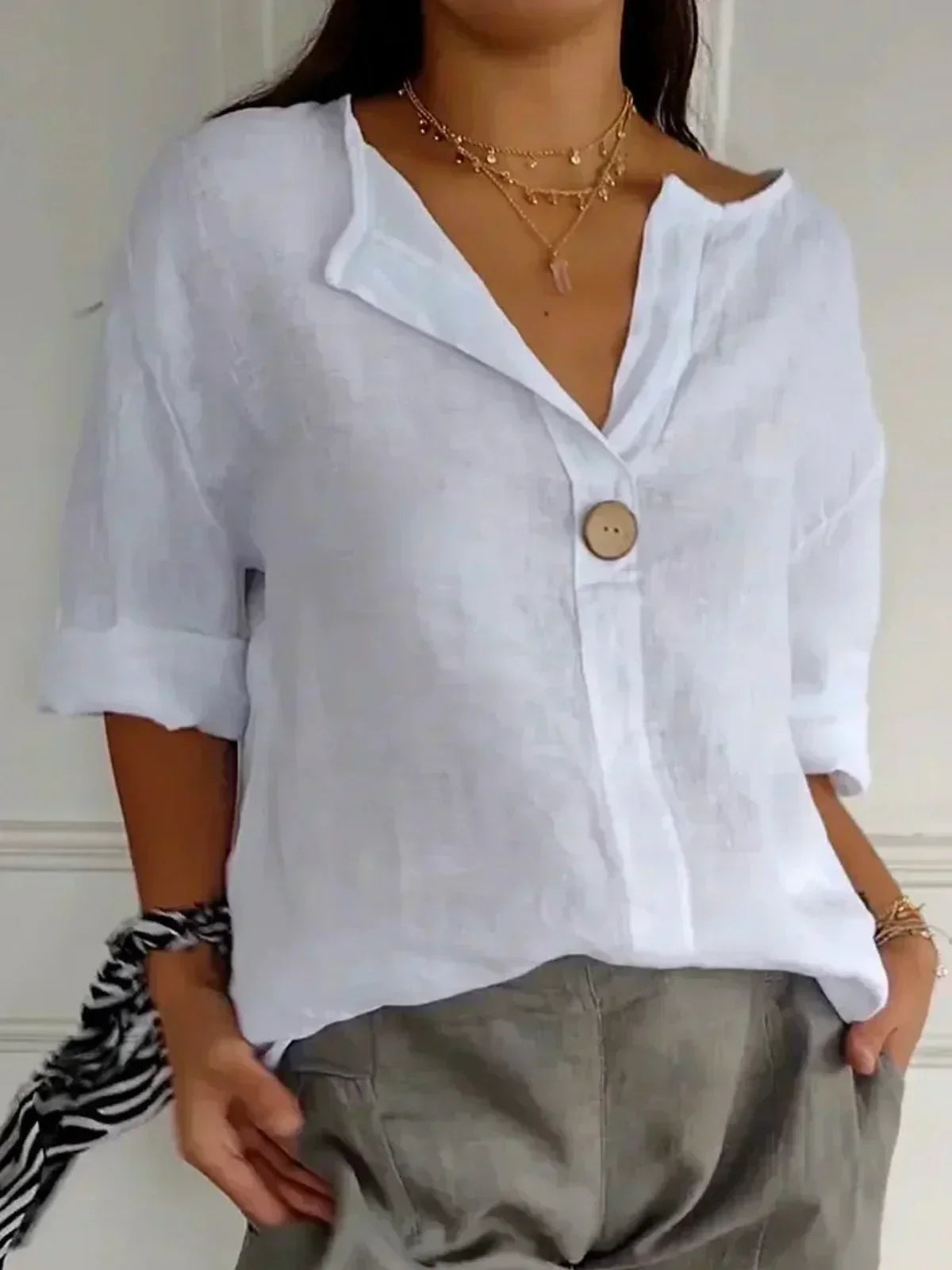 Nayla| Women Casual V-Neck Blouse