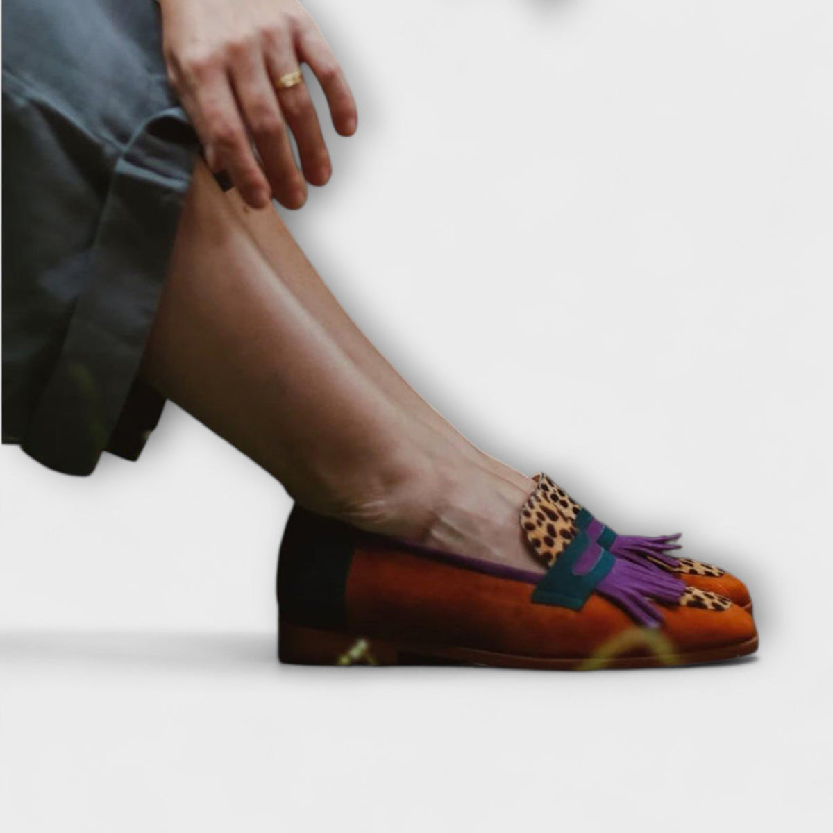 Maribel – Brown Leopard Loafer