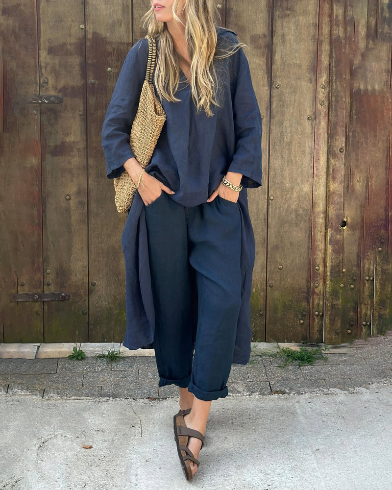 Carolyn™ Chic and Comfortable Set | Coordinated Top and Relaxed-Fit Bottoms