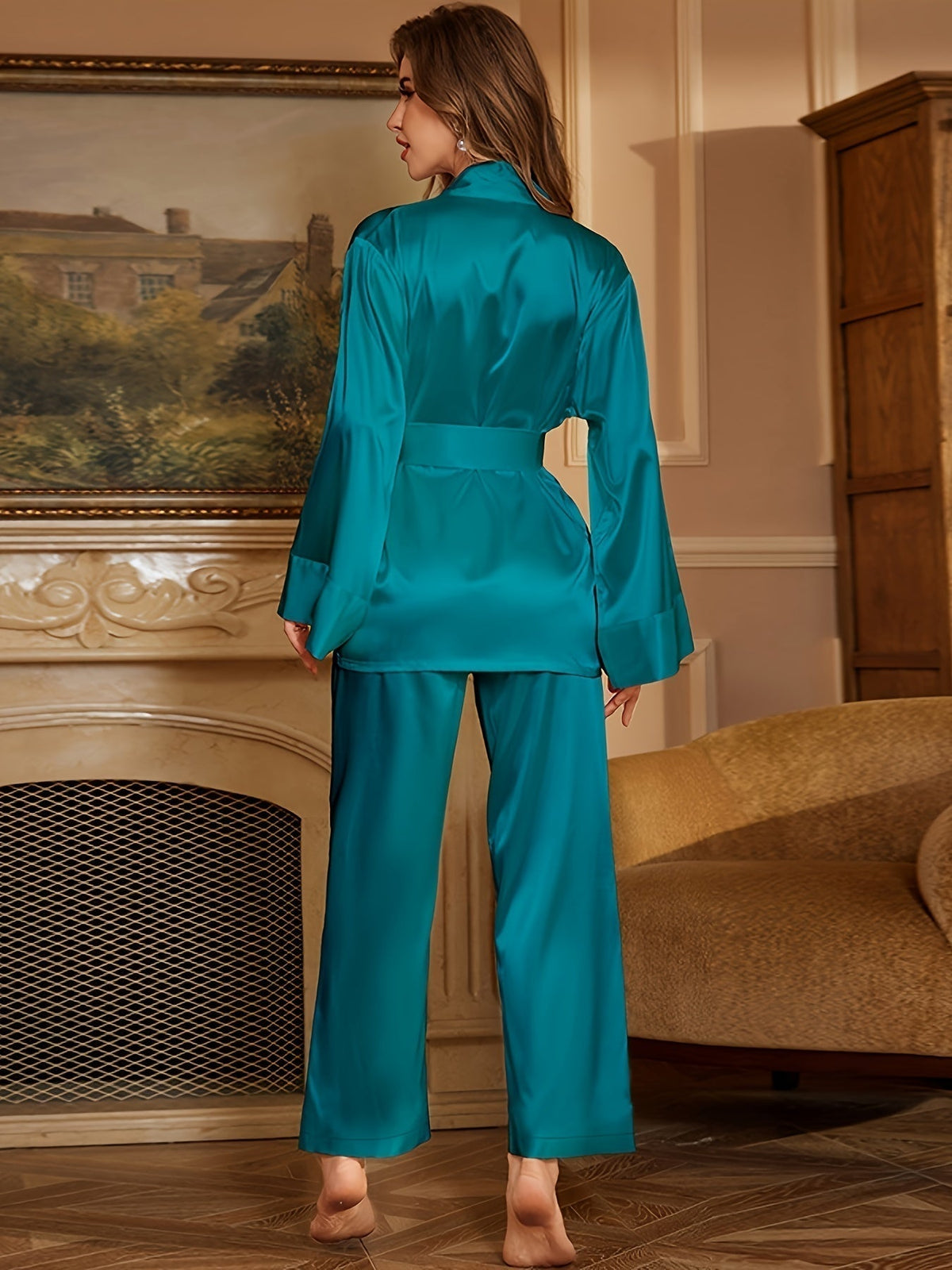 Aurielle | Women Elegance Robe & Pajama Set