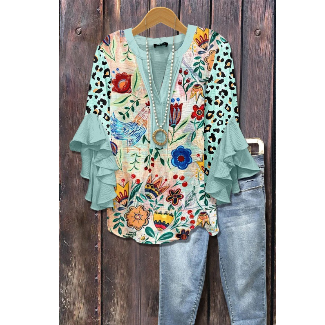 Amarri | Classy Women Mixed Floral Vintage Blouse