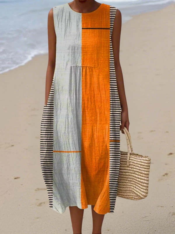 May Colorblock Midi Dress