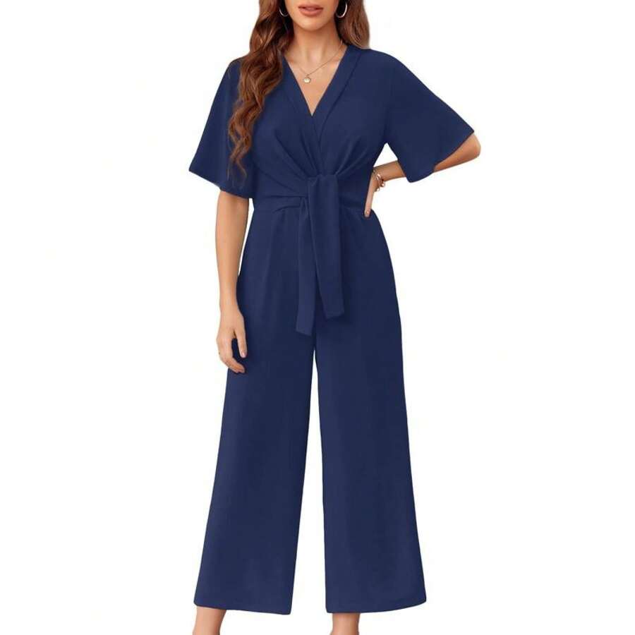 Gabriella | Women Elegant Summer Tie Knot Jumpsuit
