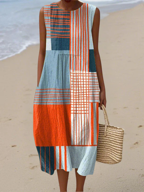 Kim Geometric Midi Dress