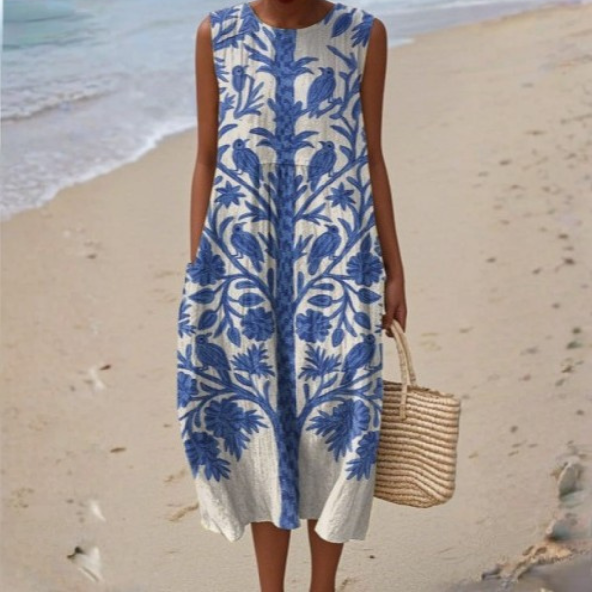 Matilda Coastal Sleeveless Summer Dress