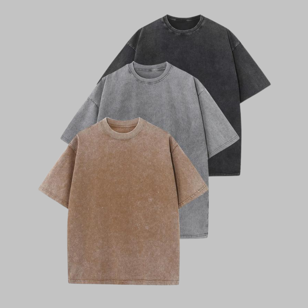 AFINA™ | Women Casual Oversized Wash Crew Neck Unisex Shirt