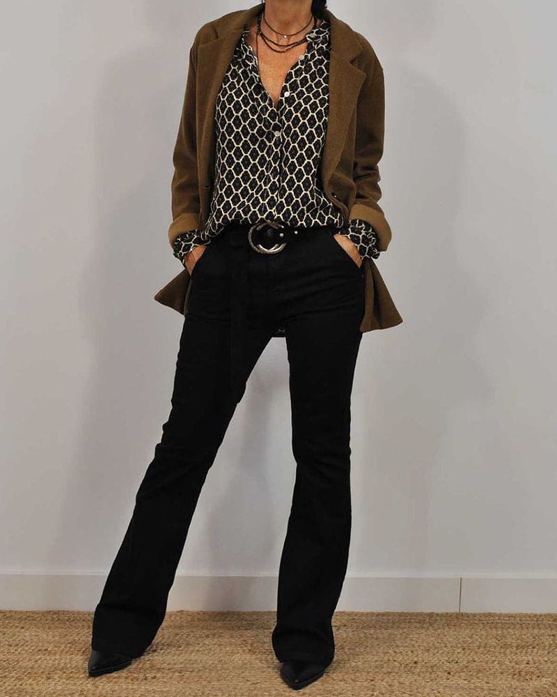 Elvira | Geometric Women V-Neck Blouse