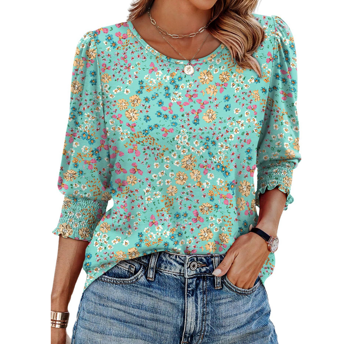 Heleia | Women Elegant Casual Smocked Top