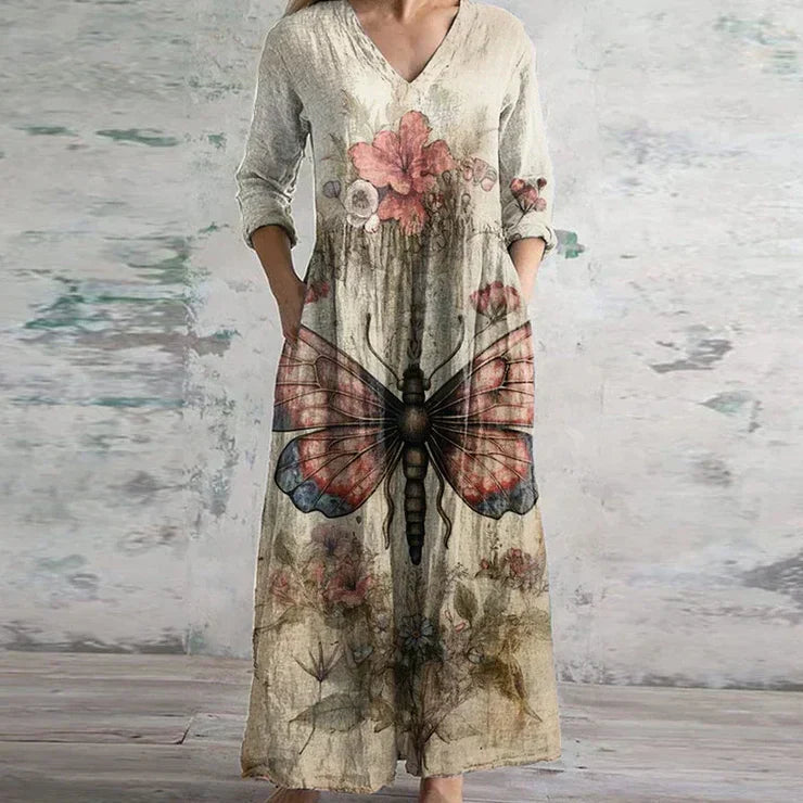 Zara - Graceful Retro Maxi Dress