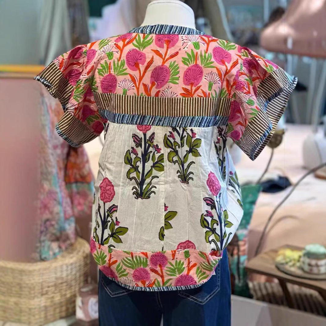 Elouisa | Women Soft Vintage Mixed Floral Top