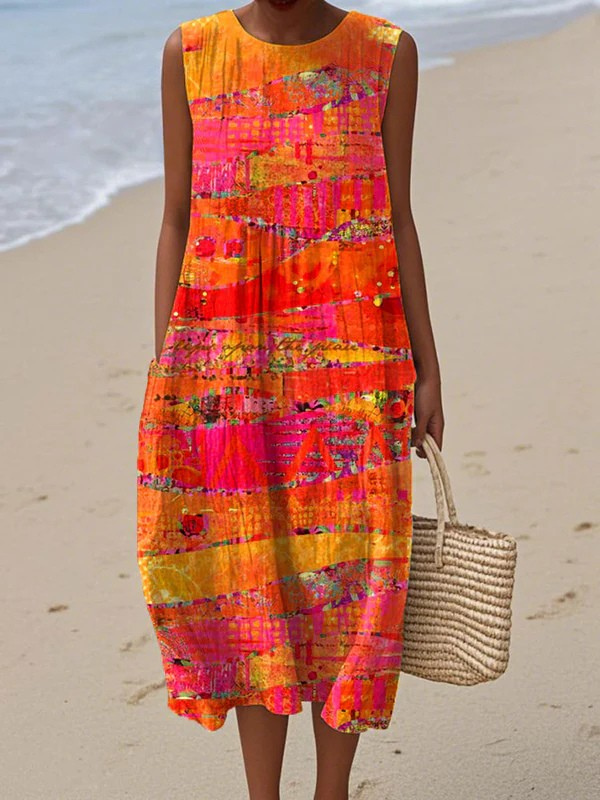 Faye Sunset Midi Dress