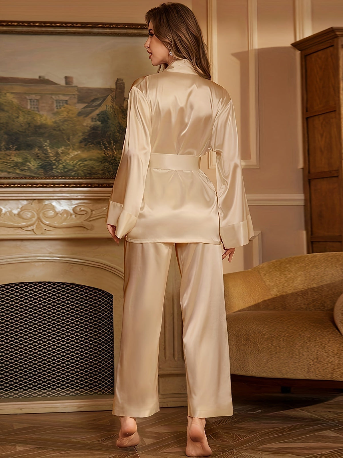 Aurielle | Women Elegance Robe & Pajama Set