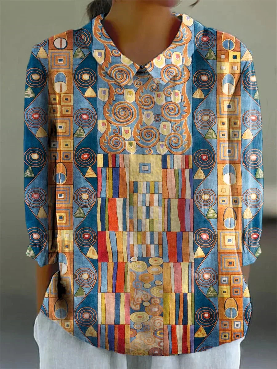 Paula Artistic Mosaic Blouse