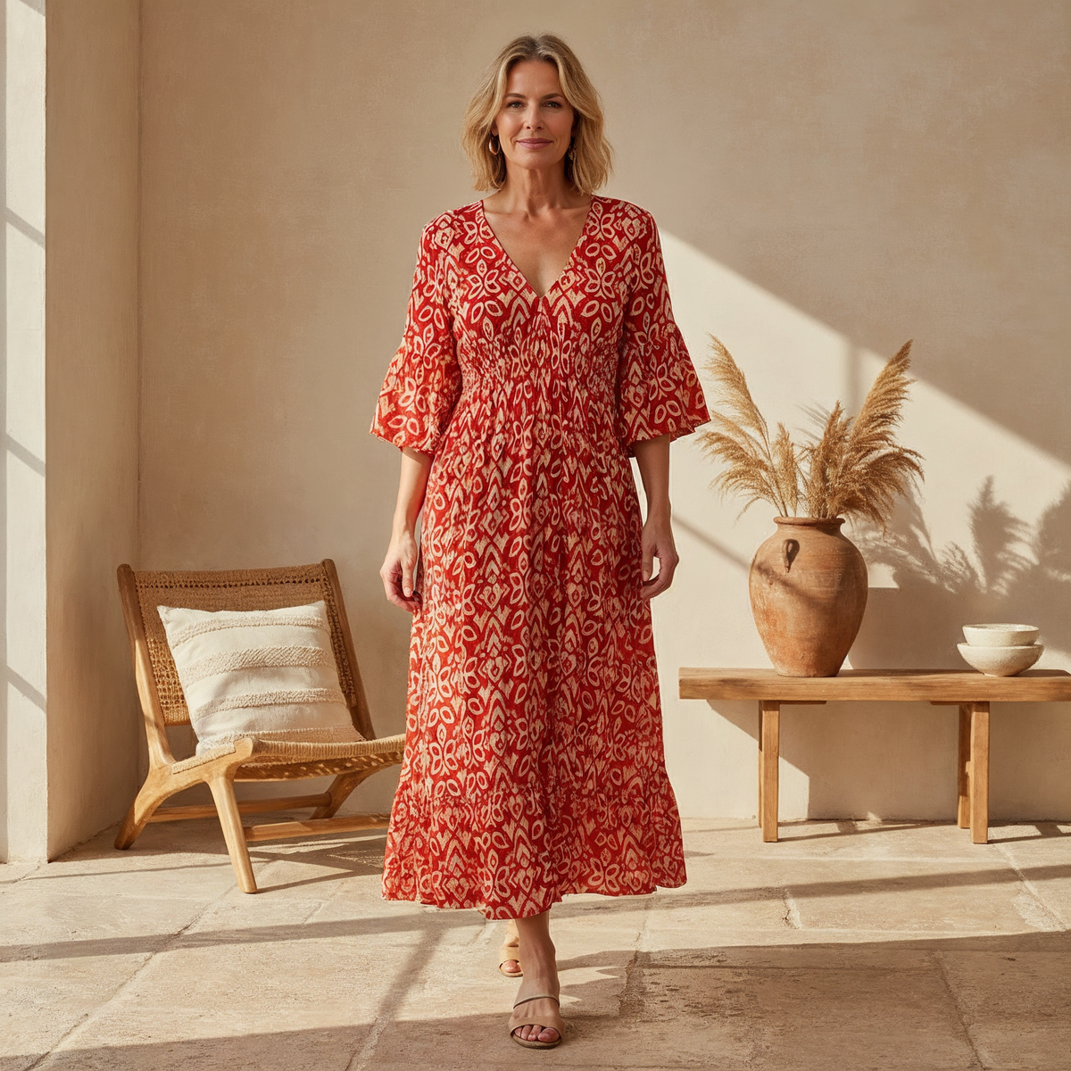 Lacey – Boho Printed Dress